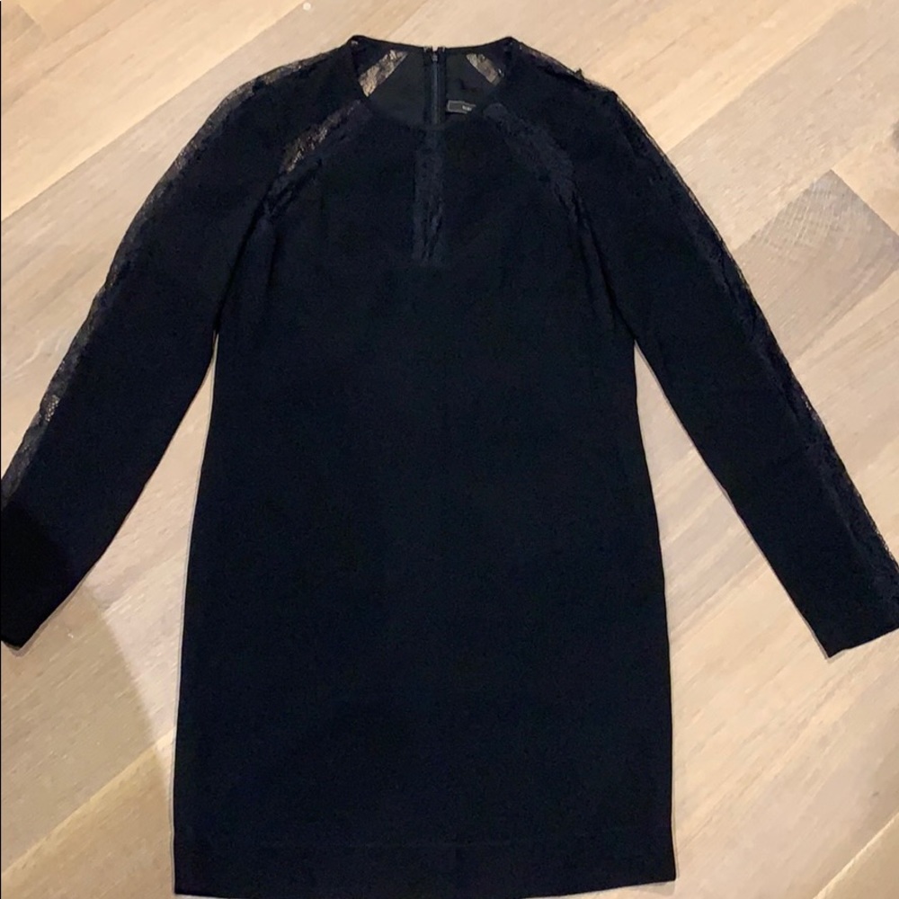 Long sleeve laced black dress size XS